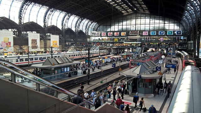 Hamburg Train Station in Germany