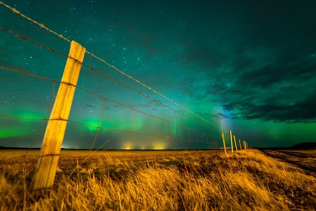 Northern Lights from a Roadside in Iceland