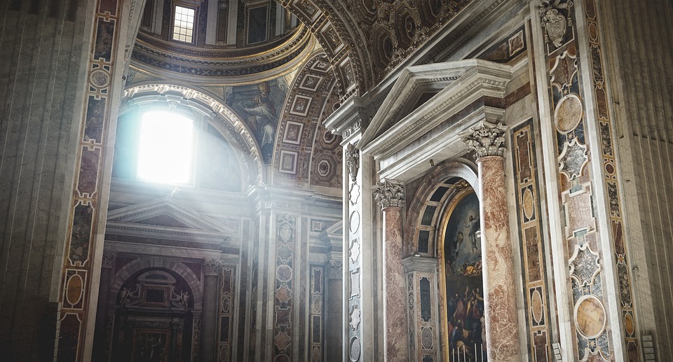 Interior of St. Peter's Basilica in the Vatican