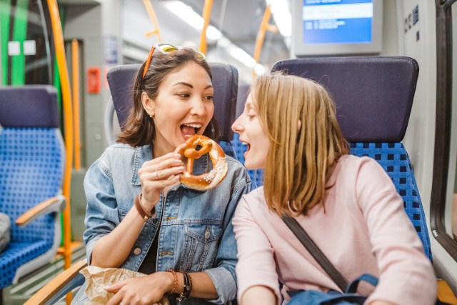 Eating on a Bus