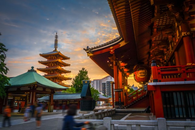 Pagoda Sensoji Temple Tokyo